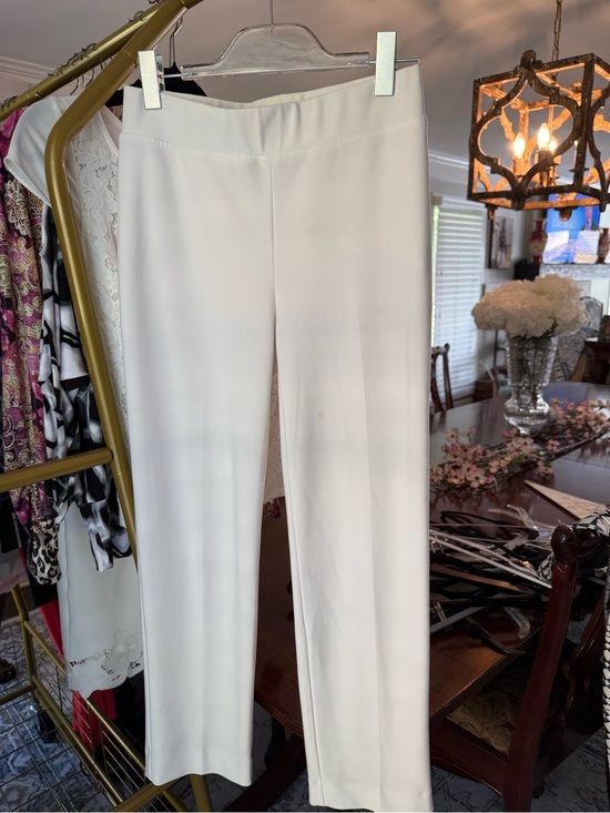Joseph Ribkoff Pants - Joseph Ribkoff Ivory Straight-Leg Ponte Trousers